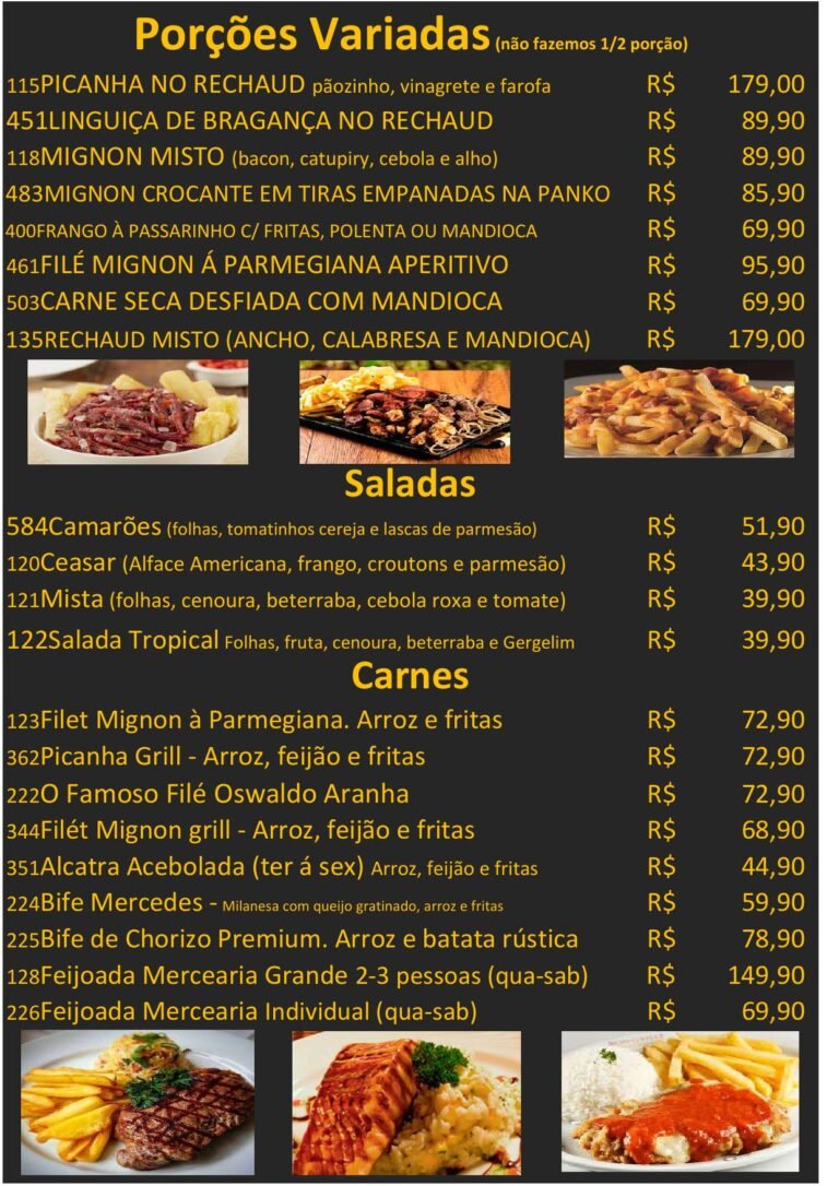 Mercearia Mercedes - Porções Variadas, Saladas e Carnes